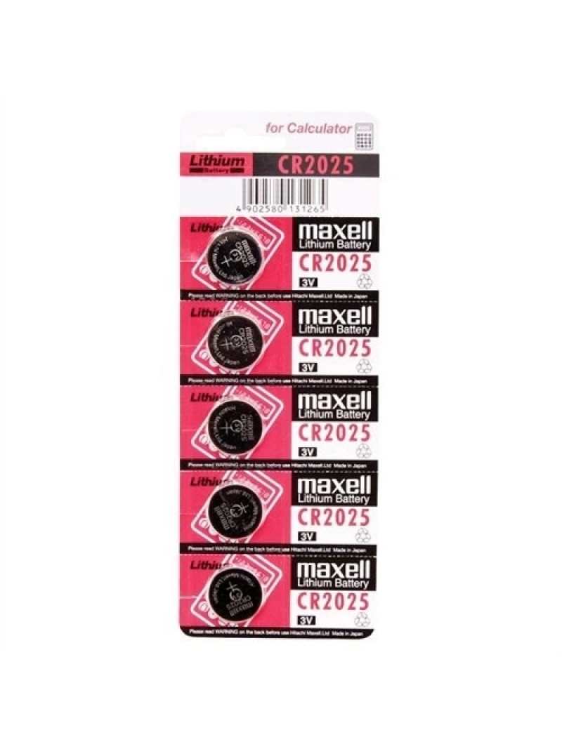 Maxell Cr2025 3v Lityum Düğme Pil 5'li Paket