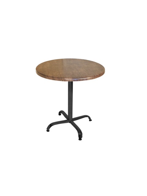 Indigo Yuvarlak Masa Çap 70cm - (Werzalit, Wermodin ve Allzalit Tabla) - Rustik Dark