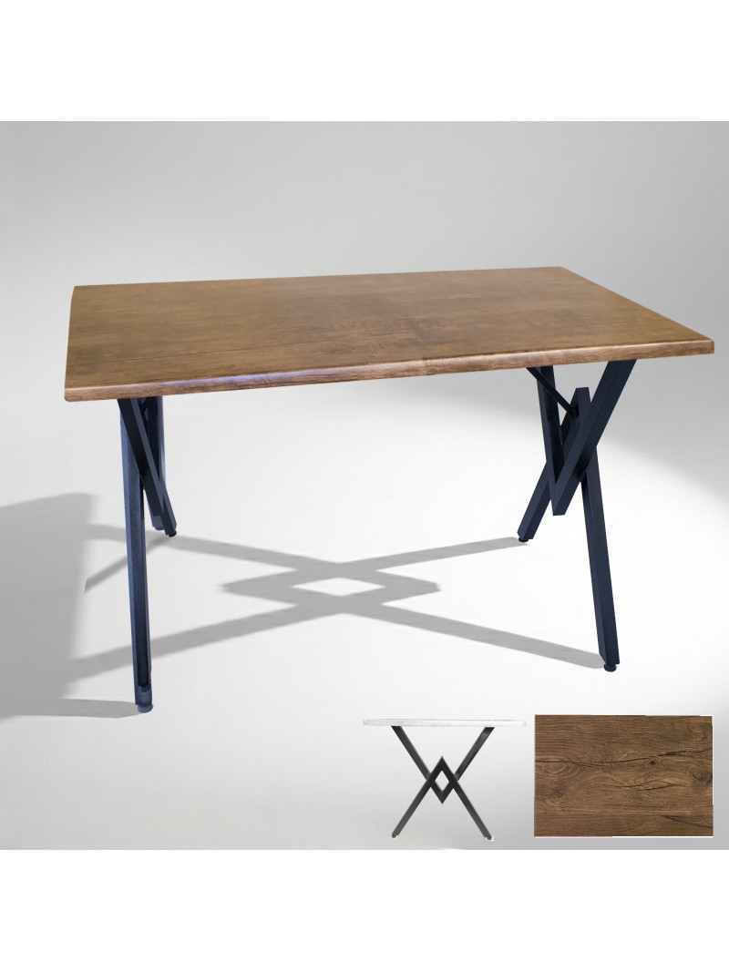 Anemon Mutfak Masası 80x120 (Werzalit, Wermodin ve Allzalit Tabla) - Rustik Dark