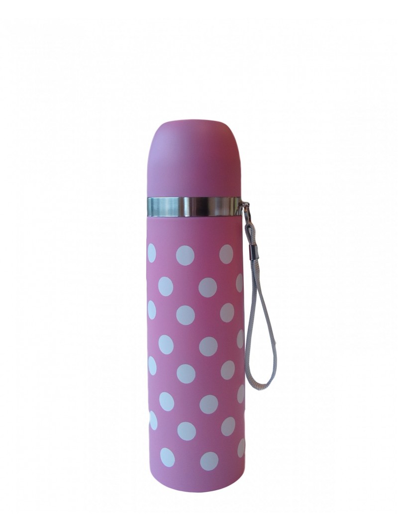 Sema Baby Puantiyeli Bebek Termosu 500 ml - Pembe