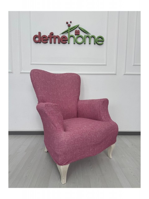 Döşemelik Kumaş Düz Keten Lastikli Kayma Yapmayan 1  Adet Berjer Koltuk Örtüsü