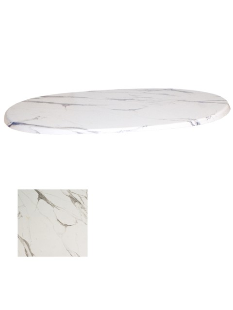 Werzalit veya Wermodin Masa Tablası Oval 94x146 - Afyon Marble