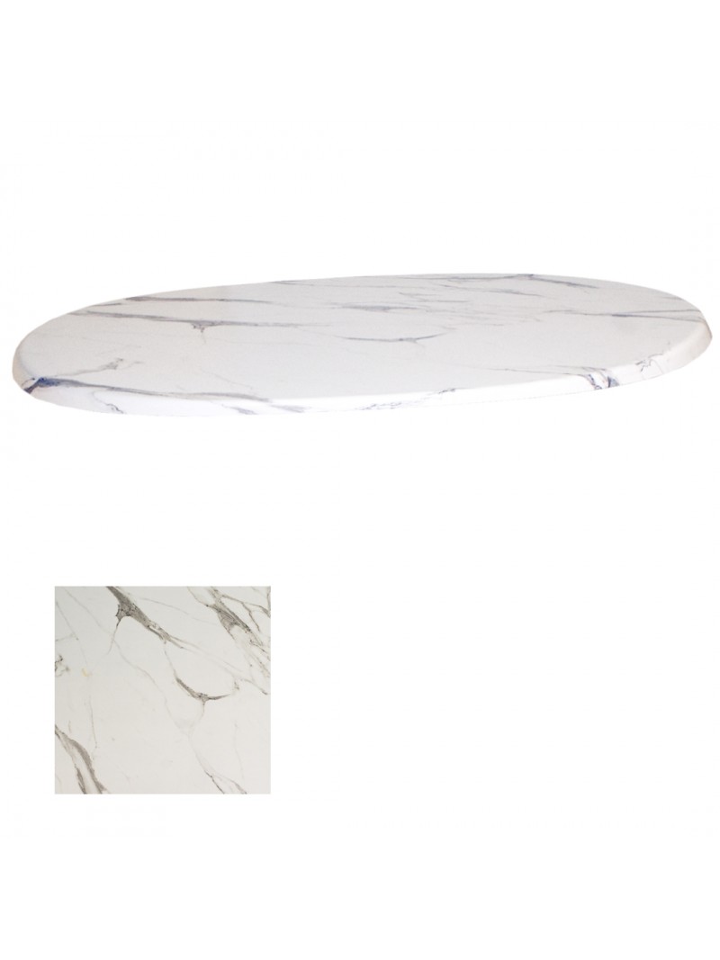Werzalit veya Wermodin Masa Tablası Oval 94x146 - Afyon Marble
