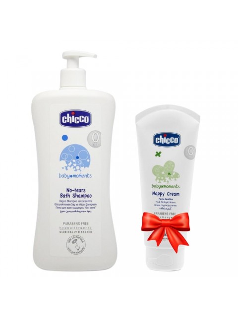 Chicco Göz Yakmayan Saç ve Vücut Şampuanı 750ml + Chicco Pişik Önleyici Krem 100ml