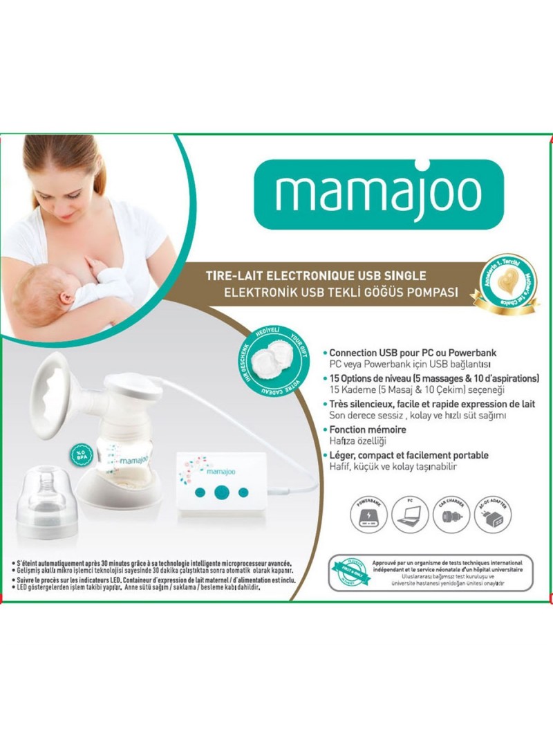 Mamajoo Elektronik USB Tekli Göğüs Pompası