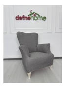 Döşemelik Kumaş Düz Keten Lastikli Kayma Yapmayan 1  Adet Berjer Koltuk Örtüsü