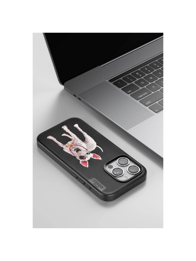 Venco  İphone 14 Pro Max Perma Desenli Kapak - Siyah
