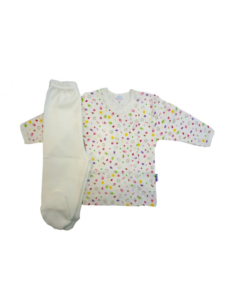 Sema Baby Bebek Pijama Takımı 0-3 Ay - Krem