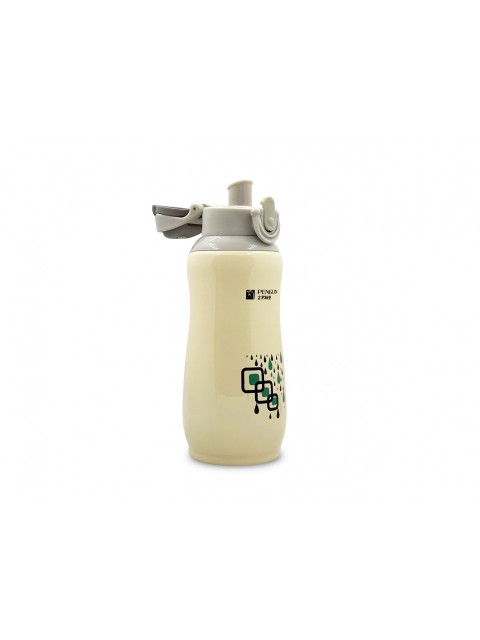 Sema Baby Penguen Kilitli Paslanmaz Çelik Bebek Termosu 600 Ml - Krem
