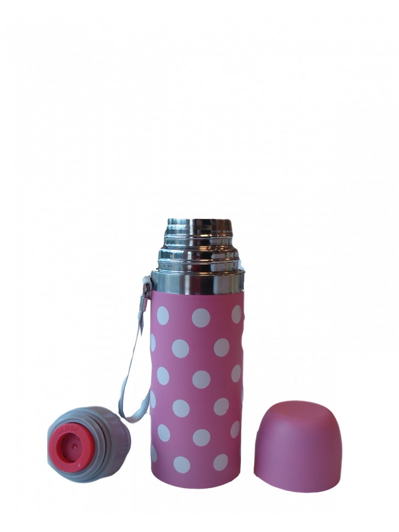 Sema Baby Puantiyeli Bebek Termosu 350 ml - Pembe