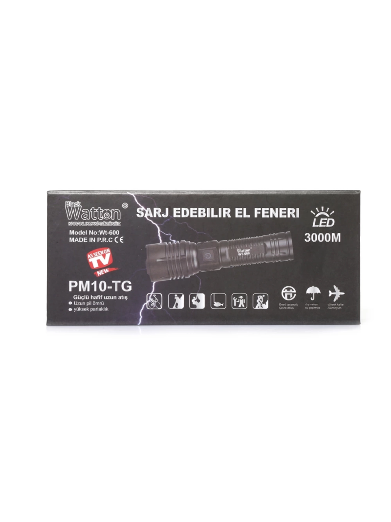 3000 Lümen  Güçlü El Feneri  Wt-600