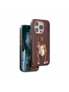 Venco  İphone 14 Pro Max Perma Desenli Kapak - Kahverengi