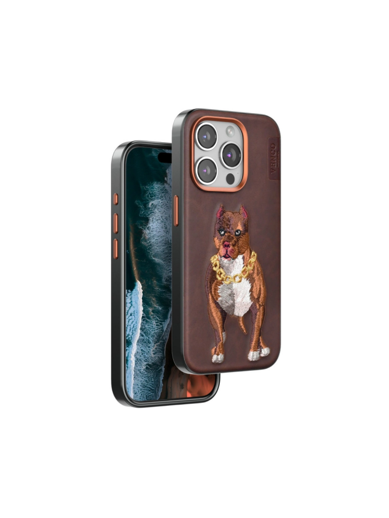 Venco  İphone 14 Pro Max Perma Desenli Kapak - Kahverengi